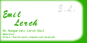 emil lerch business card